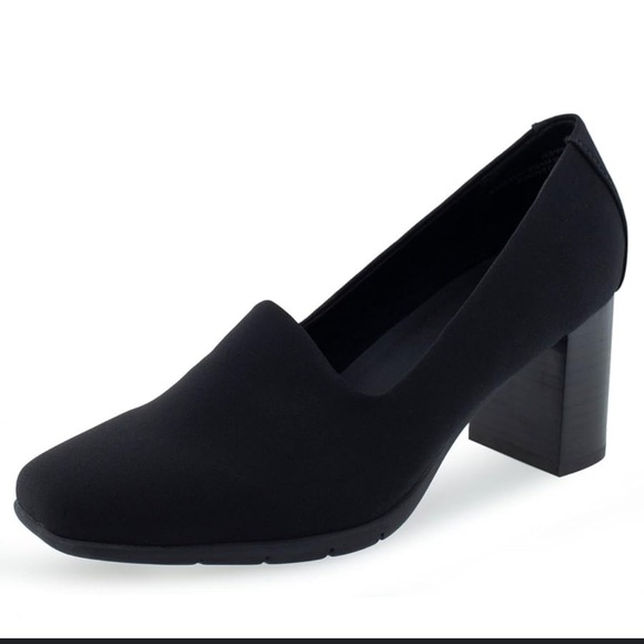 AEROSOLES Women's Midnight Tailored High Heel Pump Black Stretch 10 - Picture 1 of 7